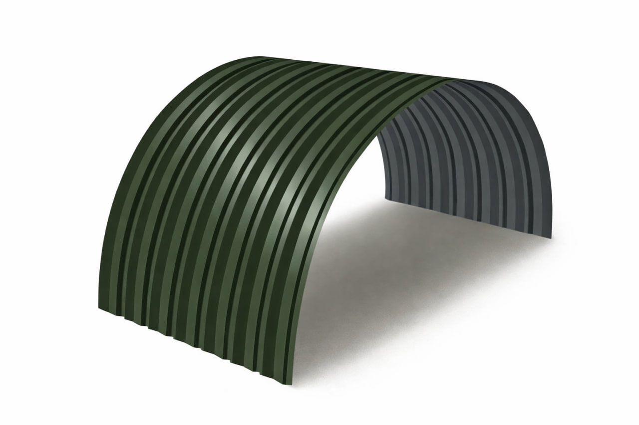 Профнастил С-15ПГ 1190 0,6 с гранью полиэстер RAL 6020