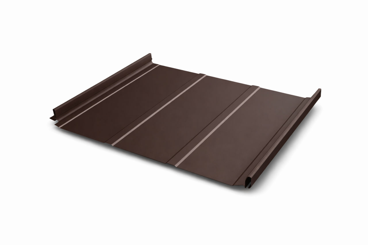 Кликфальц Pro Line 0,45 Drap RAL8017 Шоколад с пленкой на замках