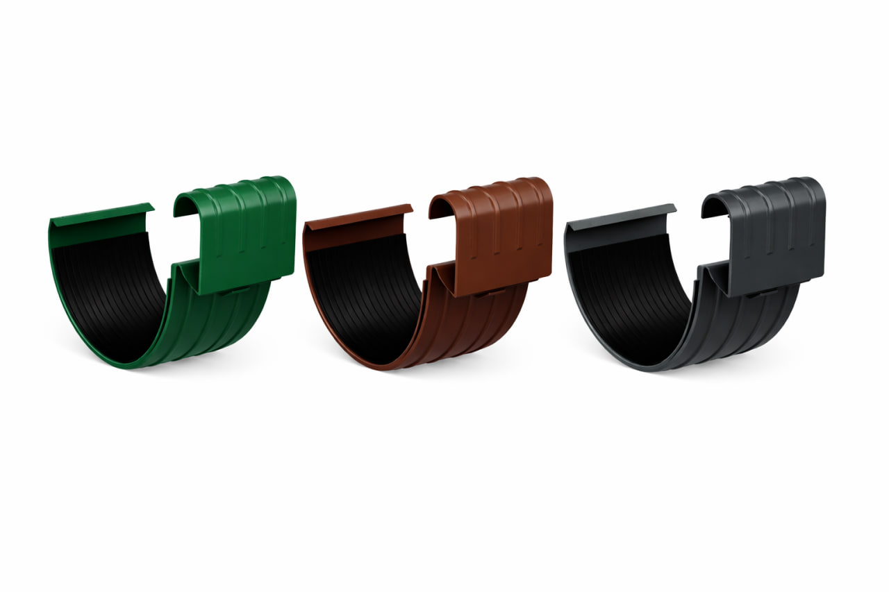 Соединитель желоба в системе водостока