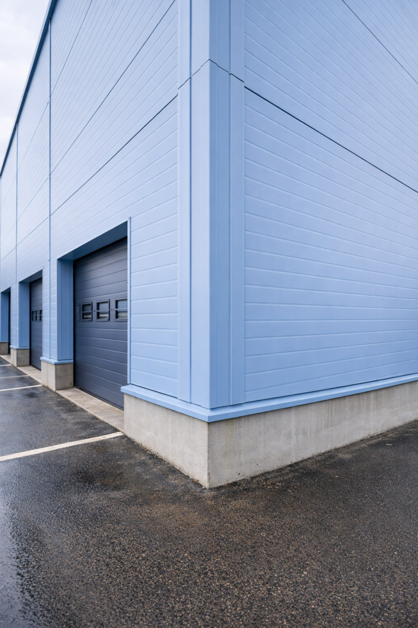 Угловая панель PIR на складе или производстве