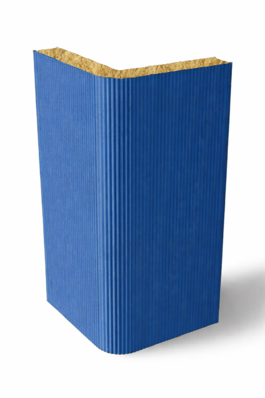 Вертикальная угловая сэндвич-панель из минеральной ваты, толщина 100 мм