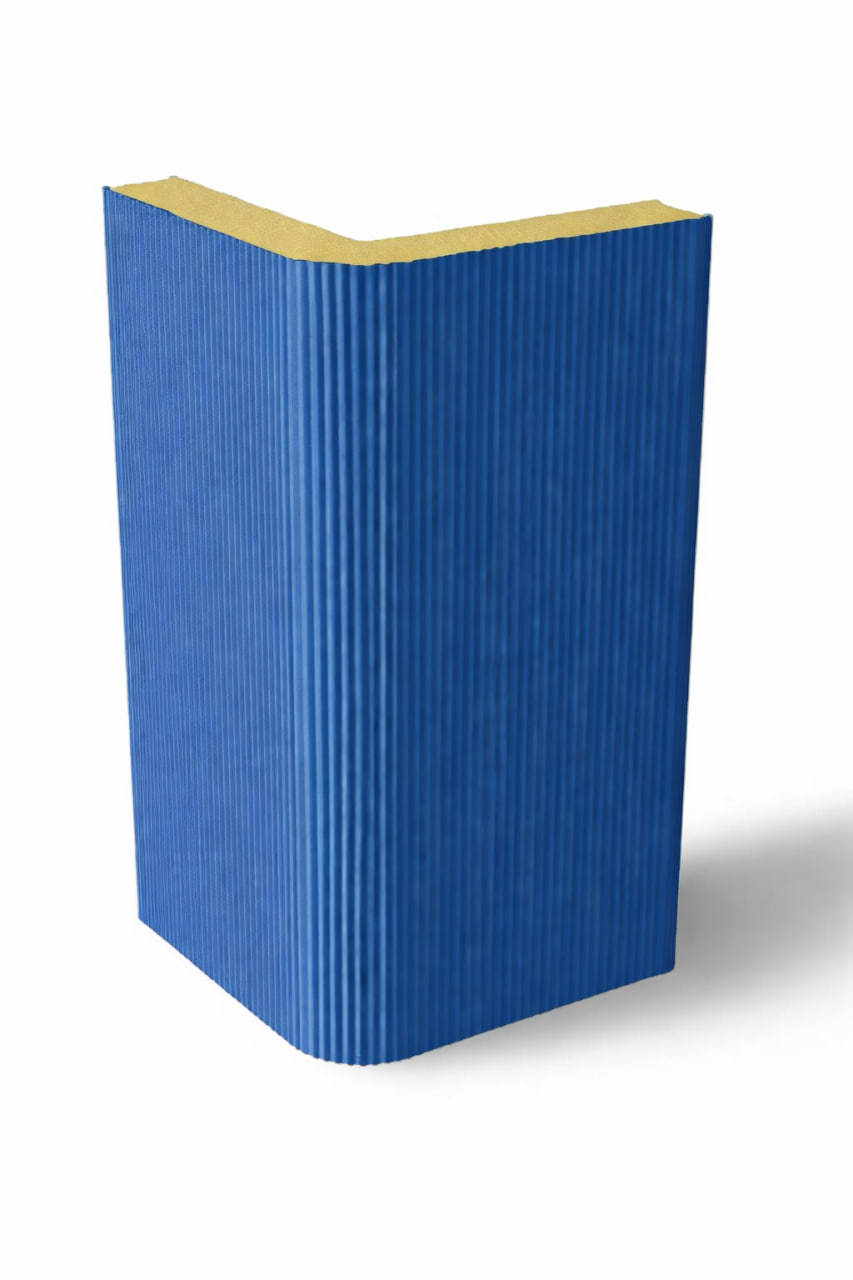 Угловая PIR-панель 200 мм RAL5005 — фото