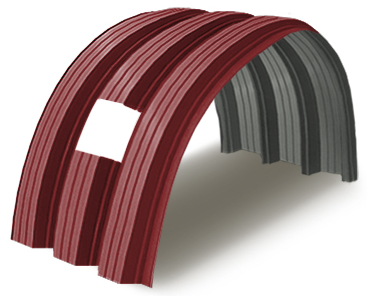 Продольно гнутый профнастил СС10ПГ для укрытий конвейеров
