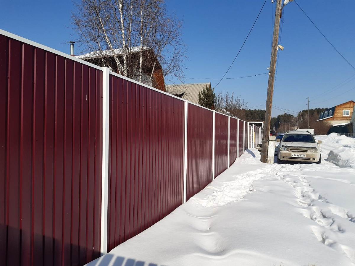 Ограждение из профнастила С44 — объект 3